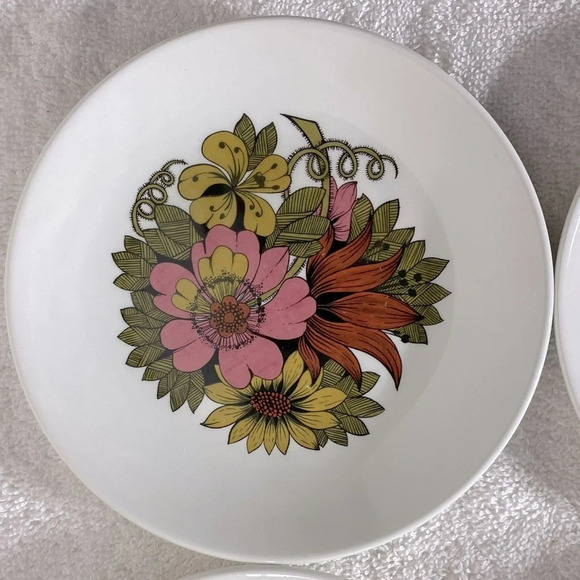 Vintage Ridgway Ironstone Kyoto Flower Pattern  Side Snack Plates x4 - Picture 4 of 11